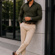 Olive Green Full Sleeve Versatile Shirt