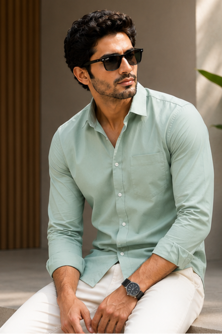 Dusky Green Full Sleeve Versatile Shirt