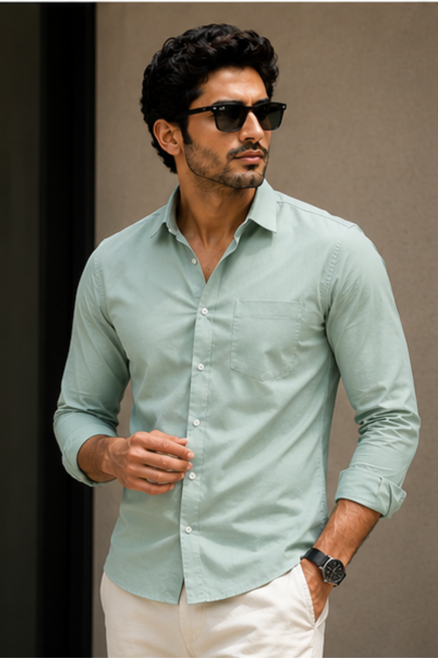 Dusky Green Full Sleeve Versatile Shirt