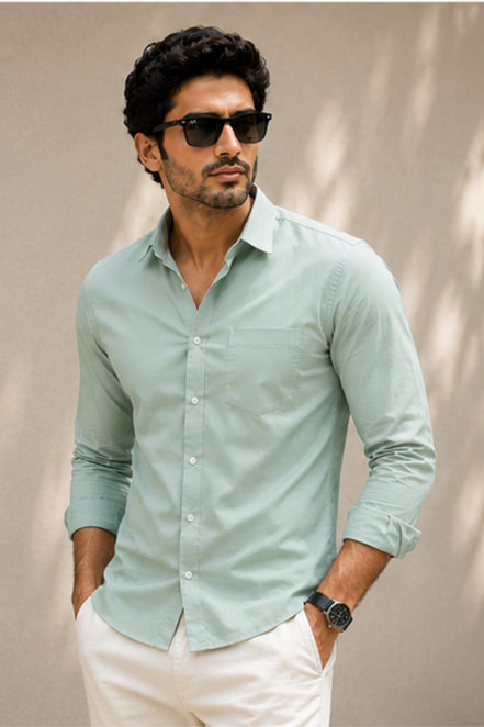Dusky Green Full Sleeve Versatile Shirt