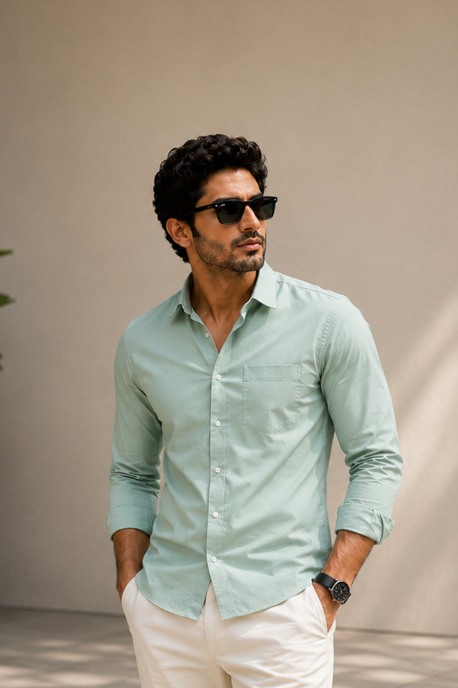 Dusky Green Full Sleeve Versatile Shirt