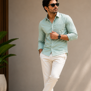 Dusky Green Full Sleeve Versatile Shirt