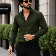Olive Green Full Sleeve Versatile Shirt
