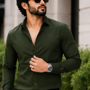 Olive Green Full Sleeve Versatile Shirt