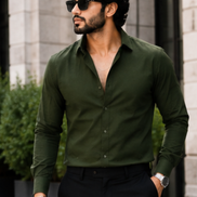 Olive Green Full Sleeve Versatile Shirt