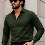 Olive Green Full Sleeve Versatile Shirt