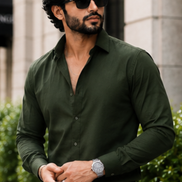 Olive Green Full Sleeve Versatile Shirt
