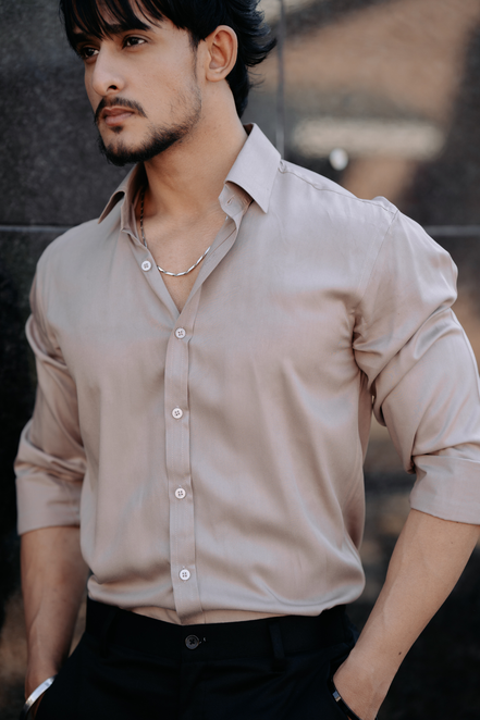 Beige Shirt - Pure cotton