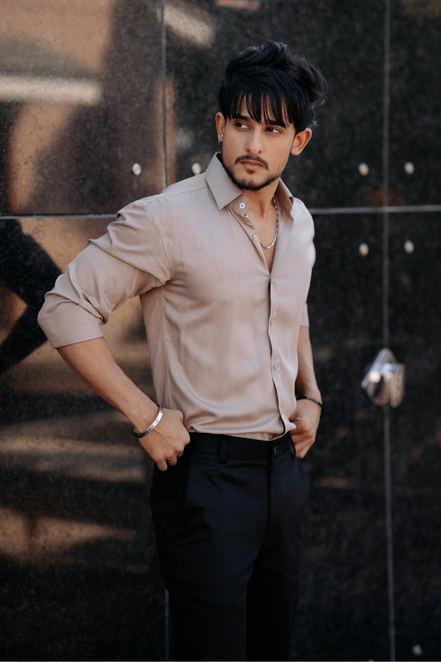 Beige Shirt - Pure cotton