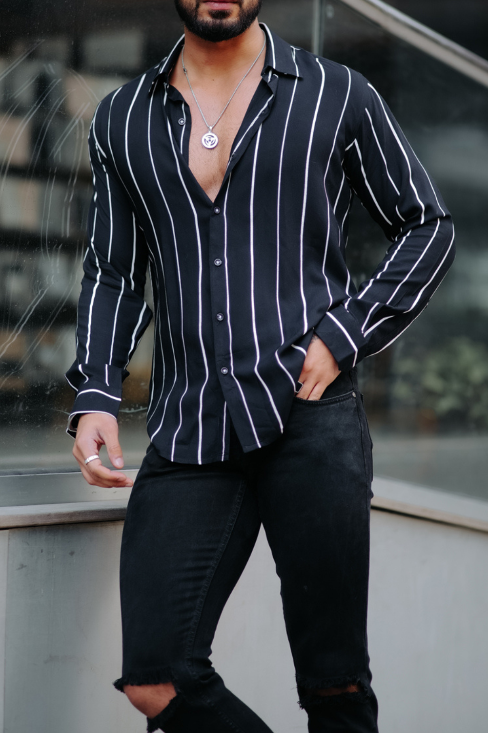 Black Stripe Shirt