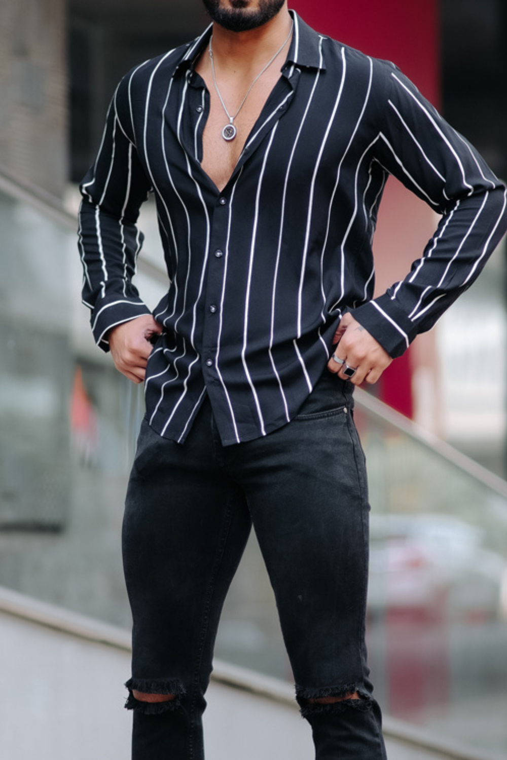 Black Stripe Shirt