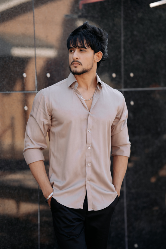 Beige Shirt - Pure cotton
