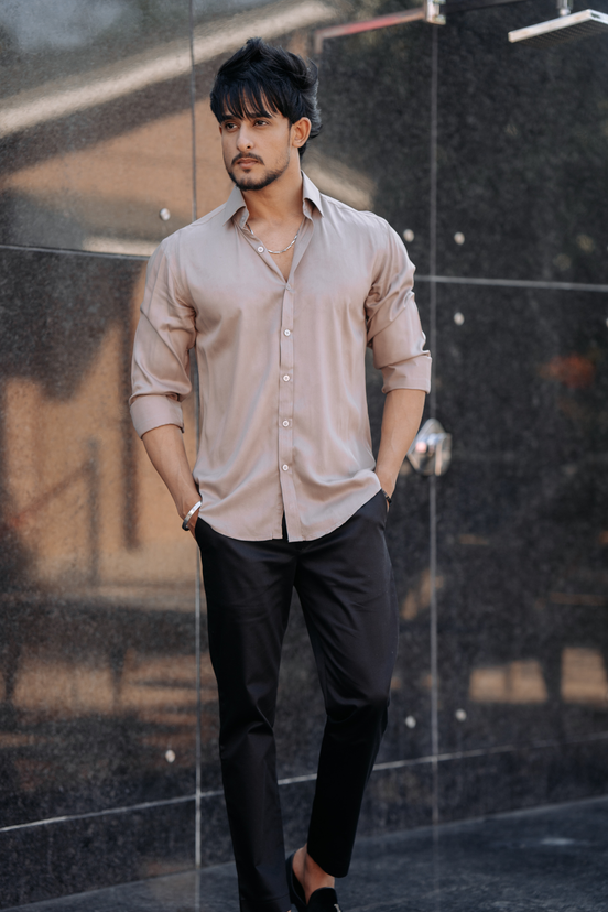 Beige Shirt - Pure cotton