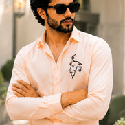 Hanuman Ji Designer Shirt - Bhagwa