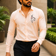 Hanuman Ji Designer Shirt - Bhagwa