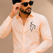 Hanuman Ji Designer Shirt - Bhagwa