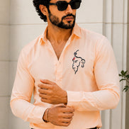 Hanuman Ji Designer Shirt - Bhagwa