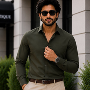 Olive Green Full Sleeve Versatile Shirt