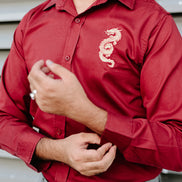 Saphira - Maroon Giza Cotton Shirt