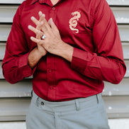 Saphira - Maroon Giza Cotton Shirt